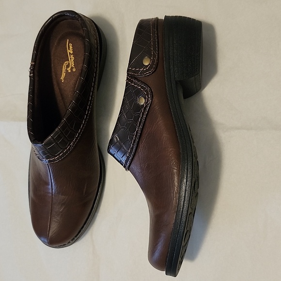 NWOT Women's Size 7 Easy Street to Comfort Wave Brown Mules - Picture 5 of 10